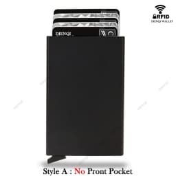 Rfid Smart Wallet Card Holder Metal Thin Slim Men Women Wallets Pop Up Minimalist Wallet Small Black Purse Vallet Walets for Men