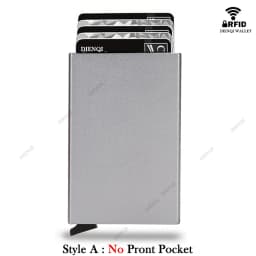 Rfid Smart Wallet Card Holder Metal Thin Slim Men Women Wallets Pop Up Minimalist Wallet Small Black Purse Vallet Walets for Men