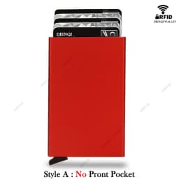 Rfid Smart Wallet Card Holder Metal Thin Slim Men Women Wallets Pop Up Minimalist Wallet Small Black Purse Vallet Walets for Men