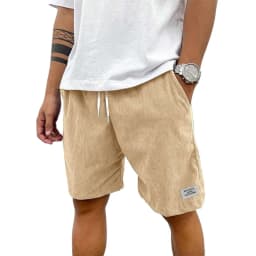 Summer Men Lightweight Corduroy Sweatpants Casual Shorts Men's Beach Shorts Basketball Short Solid Color Label Streetwear Men