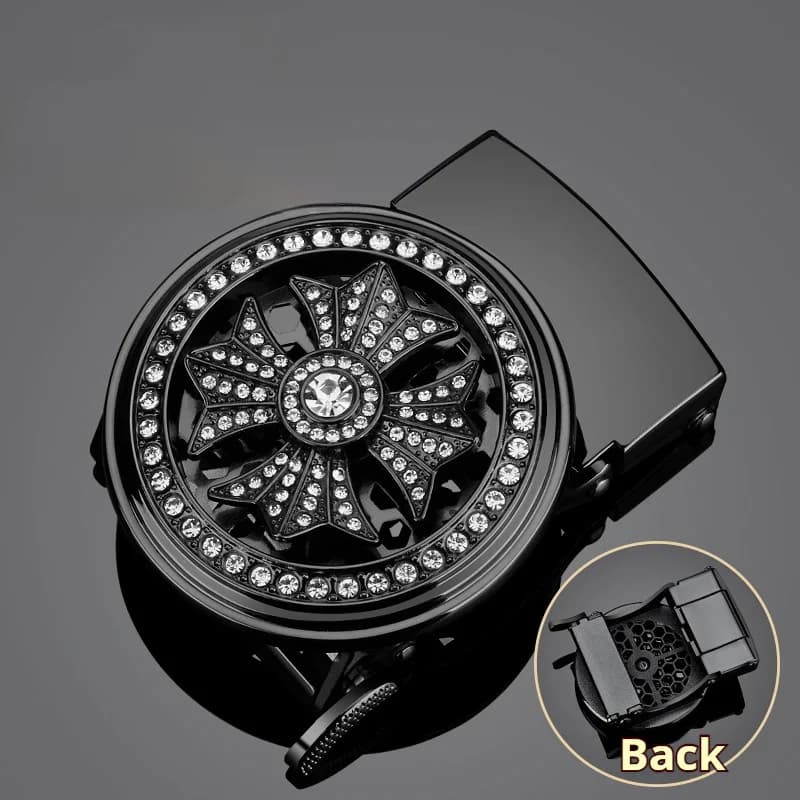 Men's Ratchet Belt Automatic Buckle, Belt Replacement Buckle, Fits Width 3.3cm-3.5cm Ratchet Belt, Alloy Automatic Belt Buckle