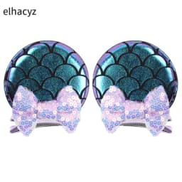 Christmas Sequins Cute Mouse Ears Hair Clip For Girl Festival Trip Glitter Hairpins Children Birthday Party DIY Hair Accessorie