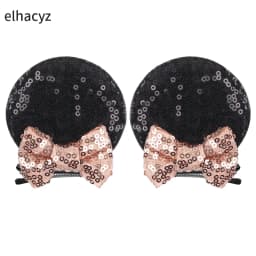 Christmas Sequins Cute Mouse Ears Hair Clip For Girl Festival Trip Glitter Hairpins Children Birthday Party DIY Hair Accessorie