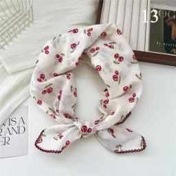 French Cotton Linen Square Hair Scarf Women Girls Spring Summer Korea Hair Band Sweet Scarf Kerchief Girl Headscarf Headdress