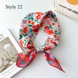 French Cotton Linen Square Hair Scarf Women Girls Spring Summer Korea Hair Band Sweet Scarf Kerchief Girl Headscarf Headdress
