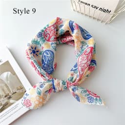 French Cotton Linen Square Hair Scarf Women Girls Spring Summer Korea Hair Band Sweet Scarf Kerchief Girl Headscarf Headdress