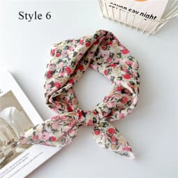 French Cotton Linen Square Hair Scarf Women Girls Spring Summer Korea Hair Band Sweet Scarf Kerchief Girl Headscarf Headdress