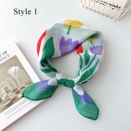 French Cotton Linen Square Hair Scarf Women Girls Spring Summer Korea Hair Band Sweet Scarf Kerchief Girl Headscarf Headdress