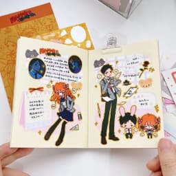 1Pc SCRAPBOOK Decorative Character STICKER Japanese Style Girl Sticker Decals For Journaling Scrapbooking Diy Arts Crafts Album
