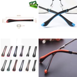 1Pair Silicone Rubber Eyeglasses Temple Tip Holder Replacement New Fashion Eyeglasses Temple Bar Sleeves For Men And Women