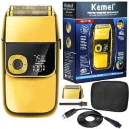 Kemei 2028 Barber Professional Beard Hair Shaver For Men Electric Shaver Rechargeable Electric Razor Balds Head Shaving Machine