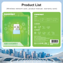 Comfast 150Mbps USB WiFi Adapter 2.4GHz Internet Card Drive Free LAN Wi-Fi Receiver Key Dongle Antenna Para PC Win 7 8 10 11