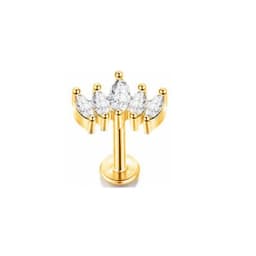 1PC Lip Stud Stainless Steel Ear Piercing Earring Nail Moon Ring Crystal Flower Cross Cartilage Tragus Screw Body Jewelry New