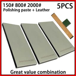 New Thickened Non-slip Base Diamond Stone Kitchen Knife Sharpening System Tool 15 Degree Sharpener Whetstone Leather Polishing