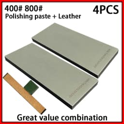 New Thickened Non-slip Base Diamond Stone Kitchen Knife Sharpening System Tool 15 Degree Sharpener Whetstone Leather Polishing