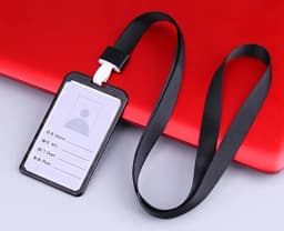 1 Pcs Aluminum Alloy Card Cover Case Bank Business Work Card Holder with ABS Retractable Badge Reel Credit ID Card Badge Bag