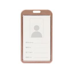 1 Pcs Aluminum Alloy Card Cover Case Bank Business Work Card Holder with ABS Retractable Badge Reel Credit ID Card Badge Bag