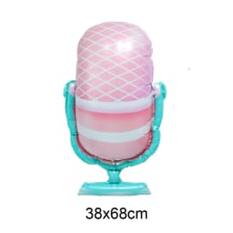 Microphone Balloons Karaoke Inflatable Speaker For 80s 90s Party Decor Boy Rapper Hip Hop Birthday Party Music Mike Ballon Toy