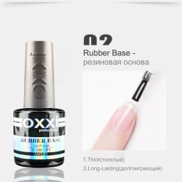OXXI Semi-permanent Rubber Base for Gel Varnish 8ml Thick Base and Top Coat for Gel Polish Manicure Permanent Enamel Hybrid Nail