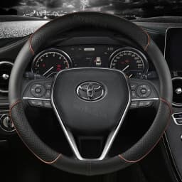 Car Steering Wheel Cover Leather 38cm For Toyota Corolla Fortuner Sequoia Auris Avensis YARIS Vios Celica 86 Rav4 4Runner C-HR