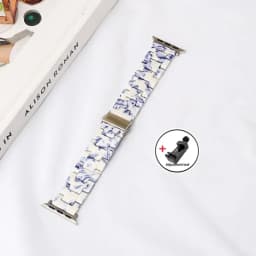 Luxury Resin strap for Apple Watch Ultra 2 Band 49mm 45mm 41mm 40mm 44mm 38mm 42mm Link bracelet iwatch series 9 7 8 6 se 5 4 3