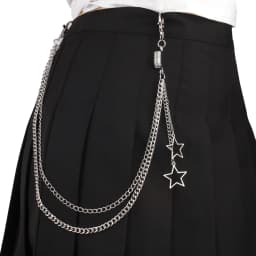 Punk Steet Keychains Chain Women Men Moon Star Rivets Skull Accessories Choice Rock Goth Pants Waist Belt Chain On Jeans Jewerly