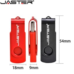 JASTER Business Gift USB Flash Drive 128GB Real Capacity Pen Drive 64GB Rotatable Memory Stick 32GB High Speed USB Stick 16GB