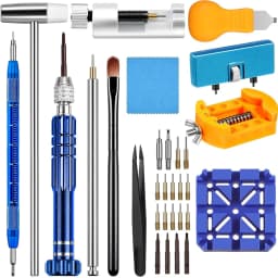Watch Repair Kit Battery Replacement Watch Link Removal Resizing Back Cover Opener Screwdriver Spring Remover Cleaning Tool Set
