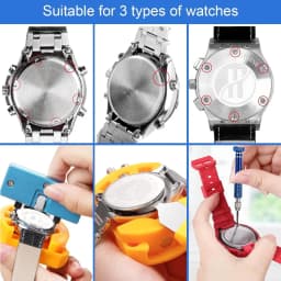 Watch Repair Kit Battery Replacement Watch Link Removal Resizing Back Cover Opener Screwdriver Spring Remover Cleaning Tool Set