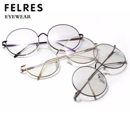 Blue Light Filter Metal Round Oversized Reading Glasses Men Women Large Frame Clear Eyeglasses Fashion Computer Prescription