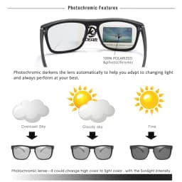 KDEAM Legend Square Sunglasses Polarized Lens For Men Women Outdoor Sports Fishing Mountaineering Sun Glasses With Brand Box