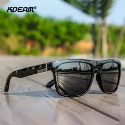 KDEAM Legend Square Sunglasses Polarized Lens For Men Women Outdoor Sports Fishing Mountaineering Sun Glasses With Brand Box