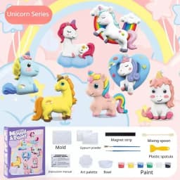 Creative DIY Plaster Mold Full Set Handcrafted Painting Coloring Pigment Unicorn Cake Animal Graffiti Art Mini Toys