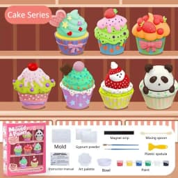 Creative DIY Plaster Mold Full Set Handcrafted Painting Coloring Pigment Unicorn Cake Animal Graffiti Art Mini Toys
