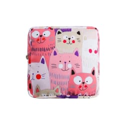 Women Sanitary Napkin Tampon Storage Bag Cute Makeup Pouches Zipper Women Cosmetic Lipstick Key Earphone Data Cables Organizer