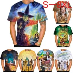 Summer Hot Selling Creative Oil Painting The Wizard of Oz 3D Printing Art Pattern Personalized Fashion T-shirt