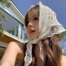 Pastoral Style Lace Bowknot Headscarf Hairhoop Turbans Triangle Scarf Hair Band Sweet Trendy Turban Girl Travel Hair Accessories