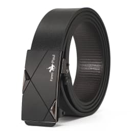 Fashion Men's Belt Men's Genuine Leather Belt Automatic Buckle Ratchet Belt Random Adjustment