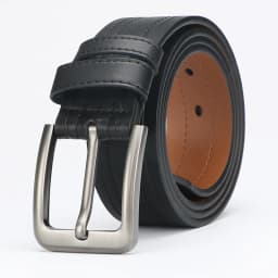 Men's Belt, Leather Dress Belt for Casual Jeans, Classic Belt 1.25", Adjustable Trim, Father's Day Gift