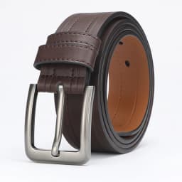 Men's Belt, Leather Dress Belt for Casual Jeans, Classic Belt 1.25", Adjustable Trim, Father's Day Gift