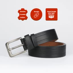 Men's Belt, Leather Dress Belt for Casual Jeans, Classic Belt 1.25", Adjustable Trim, Father's Day Gift