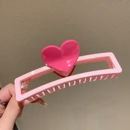 5.1in/3.3in Dopamine Colorful Love Heart Geometric Hair Claw for Women Large Size Shark Clip Thick Thin Hair Accessories Summer