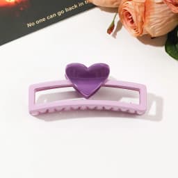 5.1in/3.3in Dopamine Colorful Love Heart Geometric Hair Claw for Women Large Size Shark Clip Thick Thin Hair Accessories Summer
