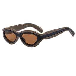 Fashion Cat Eye Sunglasses UV400 Protection Contrast Color Shades Designer Oval Eyewear for Men And Women