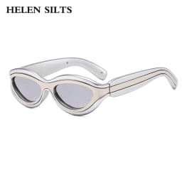 Fashion Cat Eye Sunglasses UV400 Protection Contrast Color Shades Designer Oval Eyewear for Men And Women
