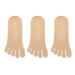 3 Pairs Men Invisible Toe Socks Thin Velvet Breathable Elastic Silicone Non-slip Five Finger Sock Comfortable Casual Slipper Sox