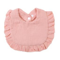 Solid Baby Bibs Adjustable Snap Saliva Towel Ruffled FrilEdge Muslin Cotton Burp Cloths A Grade Infant Boys Girls Feeding Scarf