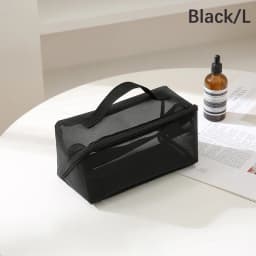 Mesh Clear Cosmetic Bags Small Large Black Makeup Bag Portable Travel Toiletry Organizer Case Lipstick Storage Pouch