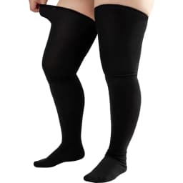 1 Pair Plus Size Thigh High Compression Socks Up To 200lb Striped Over Knee Long Boot Stockings Leg Warmers for Cosplay,Sports
