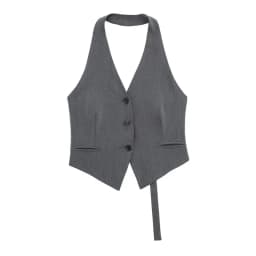 MUJER Off Shoulder Sleeveless Vest Women Black White Cropped Vest Woman Fashion Backless V Neck Short Coats Summer Waistcoat